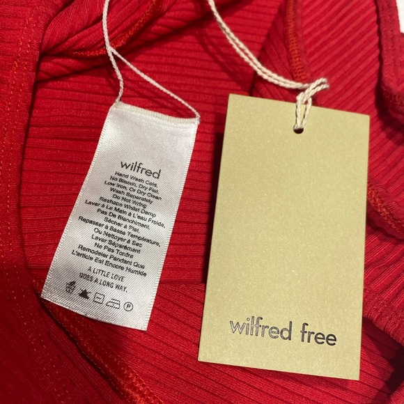 New Aritzia Wilfred Ribbed Annecy Bodysuit Red Size M with tags ⭐️⭐️⭐️⭐️ - Picture 12 of 17